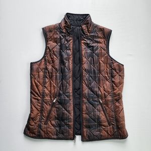 Lauren Ralph Lauren Brown/Black Reversible Quilted Vest Size M